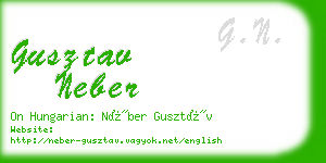 gusztav neber business card